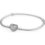 Pandora Stříbrný náramek s třpytícím srdcem 590727CZ 17 cm + 2 měsíce na vrácení zboží