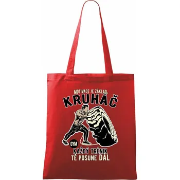 Nákupní taška Kruháč motivace - Taška bavlněná - 42 x 38 cm ( Červená )