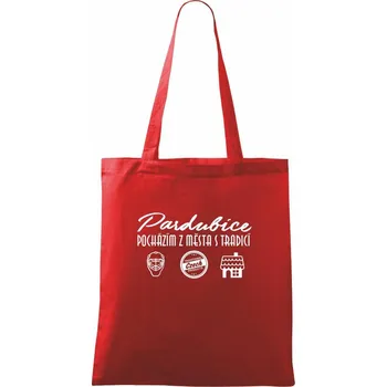 Pardubice město s tradicí - Taška bavlněná - 42 x 38 cm ( Červená )