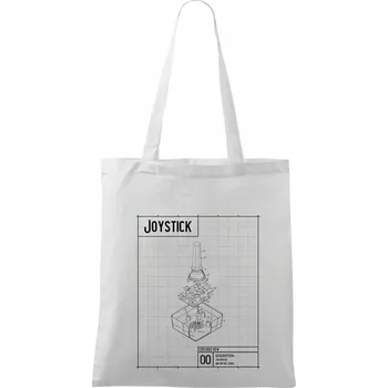 Nákres joystick starý - Taška bavlněná - 42 x 38 cm ( Bílá )