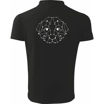 Pánská košile Štěně - Geometrie - Polokošile pánská Pique Polo 203 - S ( Černá )