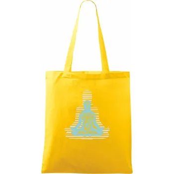 Joga - think positive šedá - Taška bavlněná - 42 x 38 cm ( Žlutá )