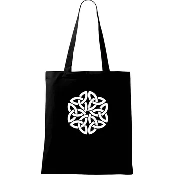 Nákupní taška Keltský ornament - Taška bavlněná - 42 x 38 cm ( Černá )