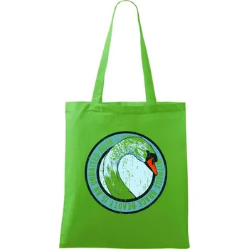 Nákupní taška Swan grace - Taška bavlněná - 42 x 38 cm ( Apple Green )