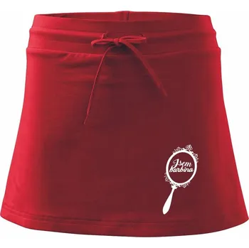 Dámská sukně Jsem barbína zrcadlo - Sportovní sukně - two in one - XL ( Červená )
