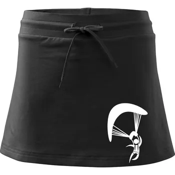 Dámská sukně Paragliding panáček ikona - Sportovní sukně - two in one - XL ( Černá )