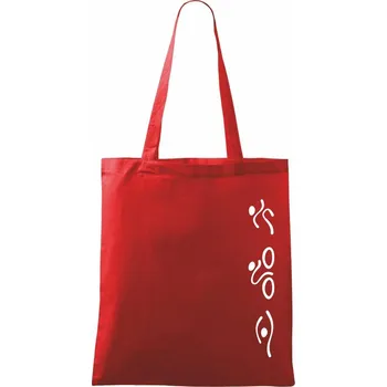 Triathlon na výšku - Taška bavlněná - 42 x 38 cm ( Červená )