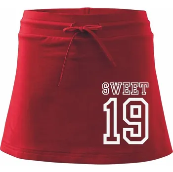 Dámská sukně Sweet 19 - Sportovní sukně - two in one - M ( Červená )