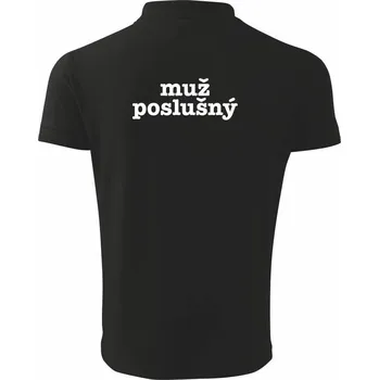 Pánská košile Muž poslušný - Polokošile pánská Pique Polo 203 - XL ( Černá )