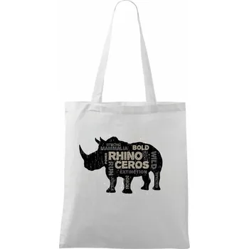 Rhino power - Taška bavlněná - 42 x 38 cm ( Bílá )