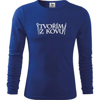 Chlapecké tričko Tvořím z kovu - Triko dětské Long Sleeve - 122 cm/6 let ( Královská modrá )