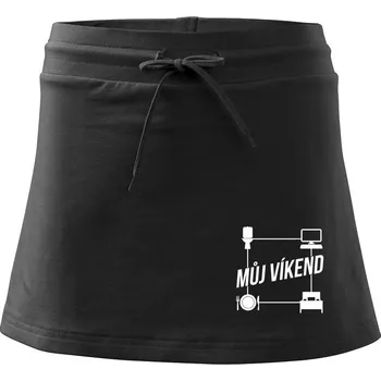 Dámská sukně Můj víkend PC - Sportovní sukně - two in one - M ( Černá )