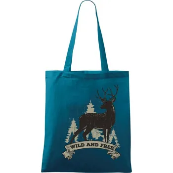 Deer rib - Taška bavlněná - 42 x 38 cm ( Petrolejová )