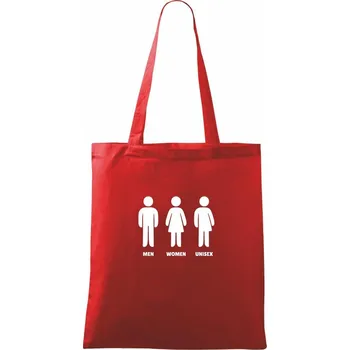 Nákupní taška Man Woman Unisex - Taška bavlněná - 42 x 38 cm ( Červená )