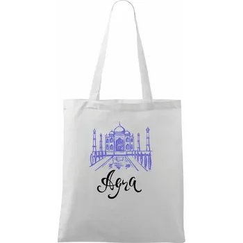 Agra Lettering - Taška bavlněná - 42 x 38 cm ( Bílá )