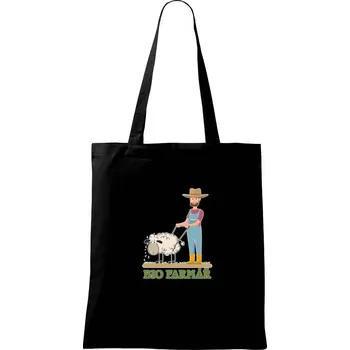 Nákupní taška BIO farmář - Taška bavlněná - 42 x 38 cm ( Černá )