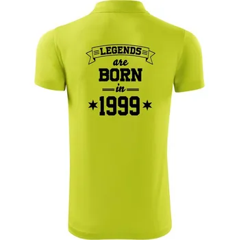 Pánská košile Legends are born in 1999 - Polokošile Victory sportovní (dresovina) - M ( Limetková )