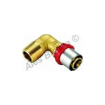 Fitinka TIEMME - Itálie | Lisovací koleno vnější závit, PRESS (pro PEX-AL, plastohliníkové trubky) - 26x3/4" TM1654