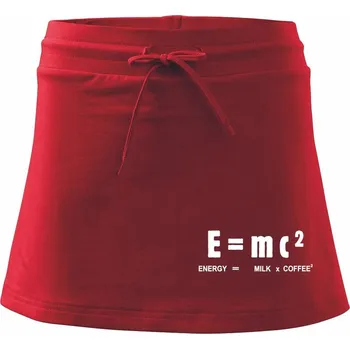 Dámská sukně Teorie relativity mléko a káva - Sportovní sukně - two in one - XL ( Červená )