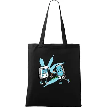 Nákupní taška Generační válka - Taška bavlněná - 42 x 38 cm ( Černá )