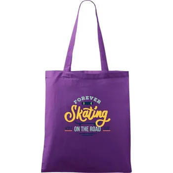 Forever skateing on the road - Taška bavlněná - 42 x 38 cm ( Fialová )
