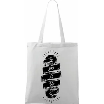 Skate live if up - Taška bavlněná - 42 x 38 cm ( Bílá )