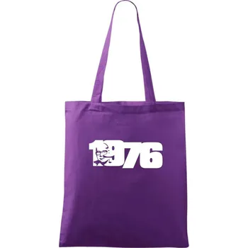 Husákovo dítě - 1976 - Taška bavlněná - 42 x 38 cm ( Fialová )