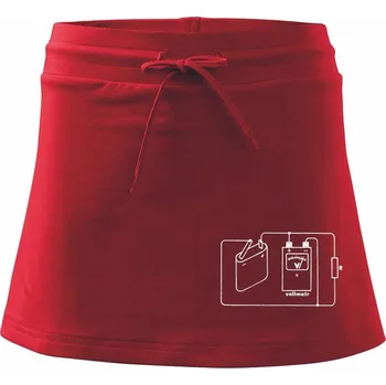 Dámská sukně Elektrikář - základní elektrický obvod - Sportovní sukně - two in one - S ( Červená )