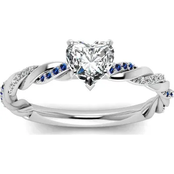 Prsten Elenys stříbrný prsten Propletené srdce Velikost: 8 (EU: 57-58)