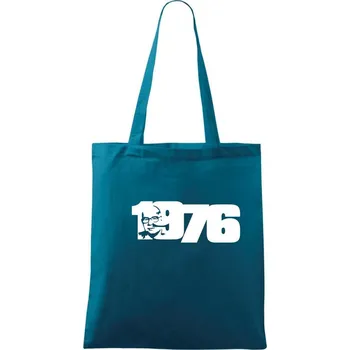 Husákovo dítě - 1976 - Taška bavlněná - 42 x 38 cm ( Petrolejová )