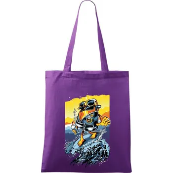 Surfující VAN - Taška bavlněná - 42 x 38 cm ( Fialová )