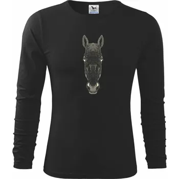 Chlapecké tričko Osel kresba - Triko dětské Long Sleeve - 158 cm/12 let ( Černá )