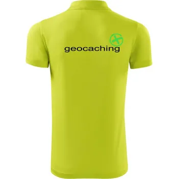Pánská košile Geocaching nápis - Polokošile Victory sportovní (dresovina) - L ( Limetková )