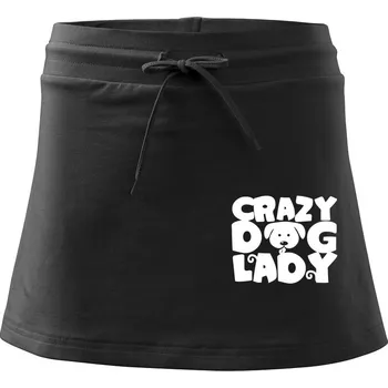 Dámská sukně Crazy dog lady - Sportovní sukně - two in one - XL ( Černá )