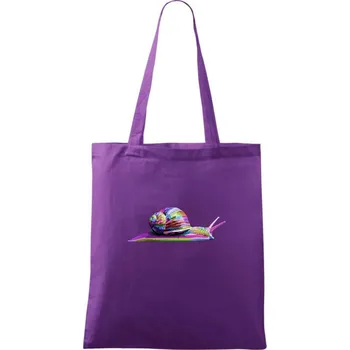 Šnek barevný - Taška bavlněná - 42 x 38 cm ( Fialová )