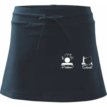 Dámská sukně Problem? Solved! - Rybaření - Sportovní sukně - two in one - XL ( Námořní modrá (velmi tmavá - téměř černá) )