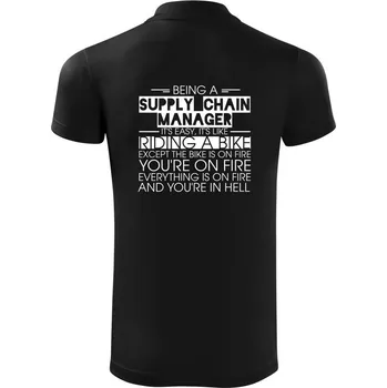 Pánská košile Being a supply chain manager - bike - Polokošile Victory sportovní (dresovina) - M ( Černá )