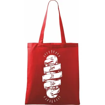 Skate live if up - Taška bavlněná - 42 x 38 cm ( Červená )