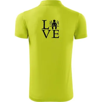 Pánská košile Love sauna - Polokošile Victory sportovní (dresovina) - L ( Limetková )