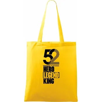 Hero, Legend, King x Queen 1952 - Taška bavlněná - 42 x 38 cm ( Žlutá )