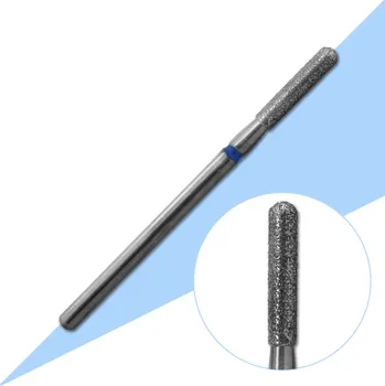 Přípravek na nehty ENII NAILS Diamantová fréza válec zaoblený 2 mm - modrá
