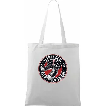 Keep It Old School - Taška bavlněná - 42 x 38 cm ( Bílá )