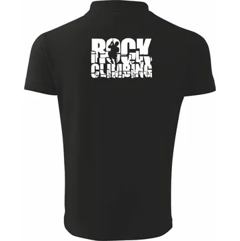 Pánská košile Rock climbing - Polokošile pánská Pique Polo 203 - XL ( Černá )