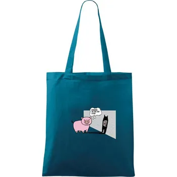 Zazděný kamarád - Taška bavlněná - 42 x 38 cm ( Petrolejová )