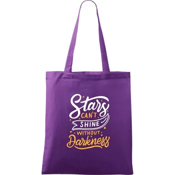 Nákupní taška Stars Can't Shine Without Darkness - Taška bavlněná - 42 x 38 cm ( Fialová )