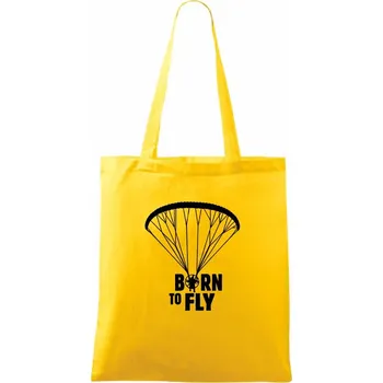 Born to fly paramotor - Taška bavlněná - 42 x 38 cm ( Žlutá )