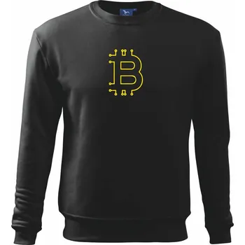 Bitcoin kryptoměna - Mikina Essential dětská - 158 cm/12 let ( Černá )