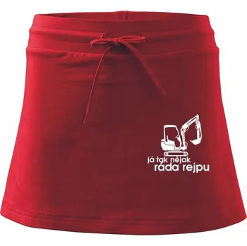 Dámská sukně Já tak nějak ráda rejpu - dámská verze - Sportovní sukně - two in one - M ( Červená )