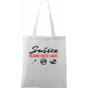Sušice město s tradicí - Taška bavlněná - 42 x 38 cm ( Bílá )