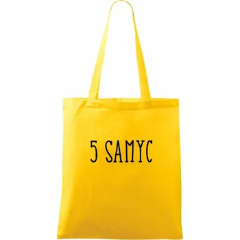5 samyc - Taška bavlněná - 42 x 38 cm ( Žlutá )